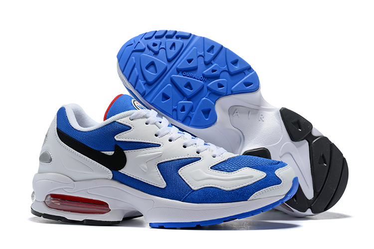 Nike Air Max 2 White Blue Black Shoes - Click Image to Close